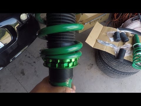 THE ECLIPSE GETS COILOVERS!! INSATLLING COILOVERS ON THE FAST AND FURIOUS GREEN ECLIPSE PROJECT CAR!
