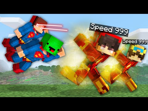 OVERSPEED Speedrunner FLESH vs SUPERMAN Hunter in Minecraft - Maizen challenge