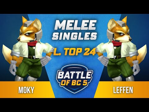 moky (Fox) vs leffen (Fox) - Melee Singles Losers Top 24 - Battle of BC 5