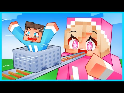 SCARY ROLLER COASTER RIDE in Minecraft!