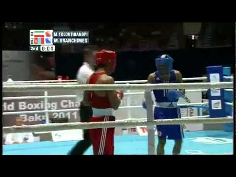 Light Welter (64kg) R16-  Mehdi T. (IRI) VS Munkh Erdene U. (MGL)-2011 AIBA World Champs