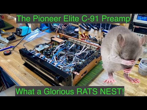 The Pioneer Elite C91 Preamp - What a Glorious Rats Nest!