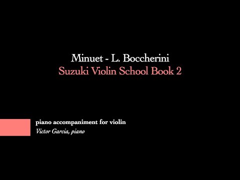 12. Minuet - L Boccherini // SUZUKI VIOLIN BOOK 2 [PIANO ACCOMPANIMENT]