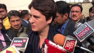 Smt Priyanka Gandhi Vadra addresses media in Muzaf