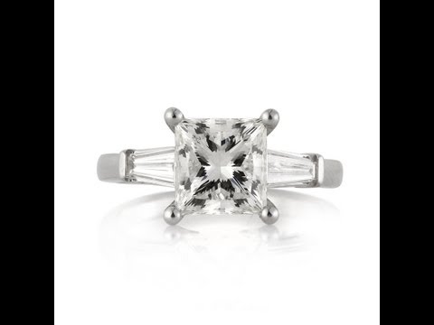 3.58ct Princess Cut Diamond Engagement Anniversary Ring - Mark Broumand