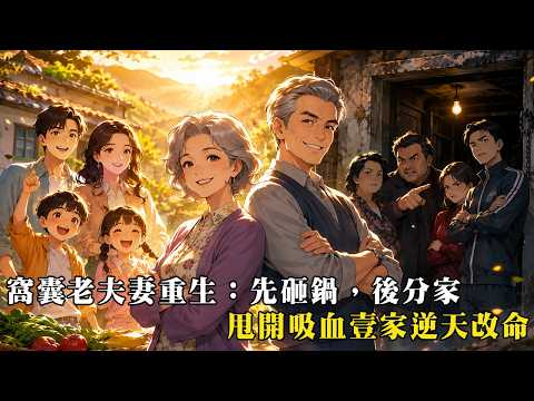 《窩囊老夫妻重生：先砸鍋，後分家》老夫妻上輩子拼命幫扶親戚，晚年兒女離世，還被親人鎖進地下室慘死；雙雙重生，果斷砸鍋分家，狠心遠離白眼狼