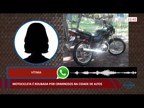 Motocicleta é roubada por criminosos na cidade de Altos 22 01 2021