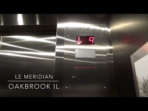 Modded Westinghouse Traction elevator at Le Meridien in Oakbrook IL