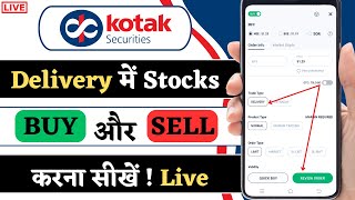 Kotak Securities delivery trading demo || Delivery trading in kotak securities