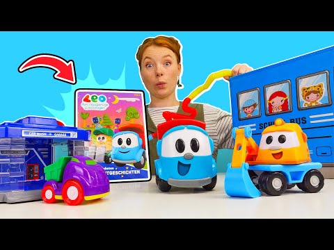 Alles in Ordnung mit Leo dem Lastwagen. Irene und tolle Spielzeugautos für Kinder. Spielzeug Video
