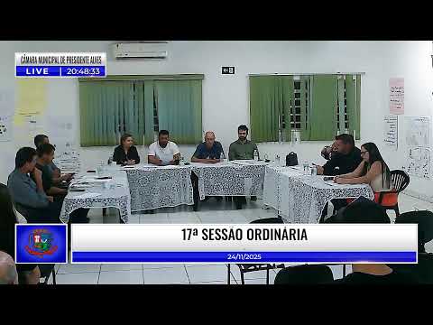 TV CÂMARA PRESIDENTE ALVES - 17ª SESSÃO ORDINÁRIA