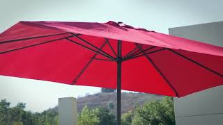 Best Choice Products 8x11ft Rectangular Patio Umbrella w/Crank, Fade-Resistant 210G Polyeste Reviews