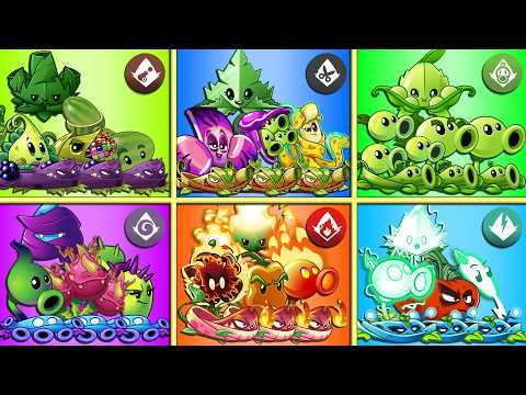 PvZ 2 - 6 Teams Plant & Vine & Mint Battle - Who Will Win? - Team Plant vs team Plants
