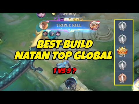 BEST BUILD NATAN TOP GLOBAL - NATAN TOP GLOBAL GAMEPLAY - NATAN GOLD LANE GAMEPLAY - NATAN MLBB