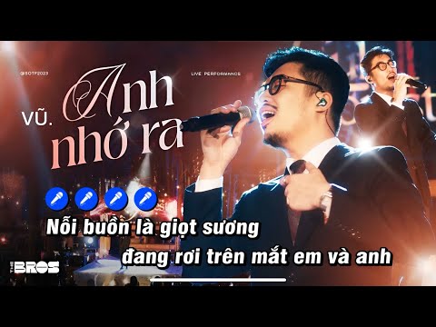 Karaoke Anh Nhớ Ra (Live) - Vũ (Soul of The Forest)
