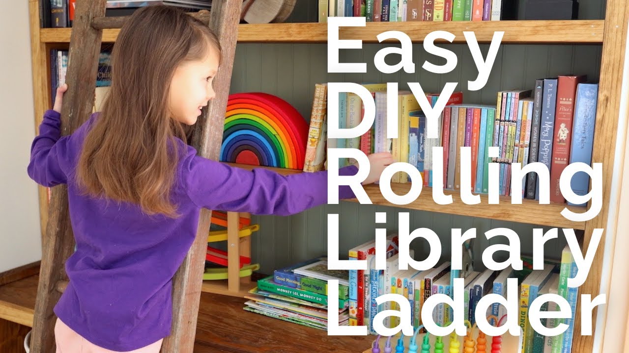How to Install Your Own Rolling Library Ladder | DIYHD Review | Kids Toy and Book Storage Ideas