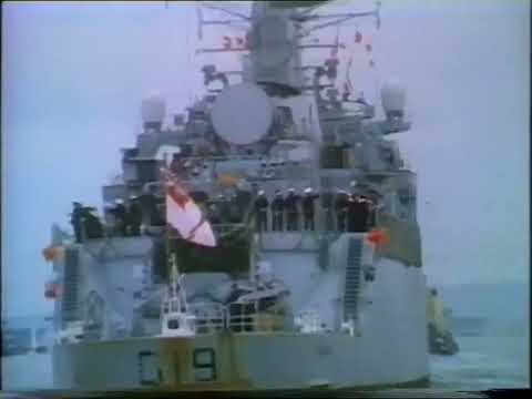 HMS Glamorgan Returns Home From The Falklands. 10th July 1982.
