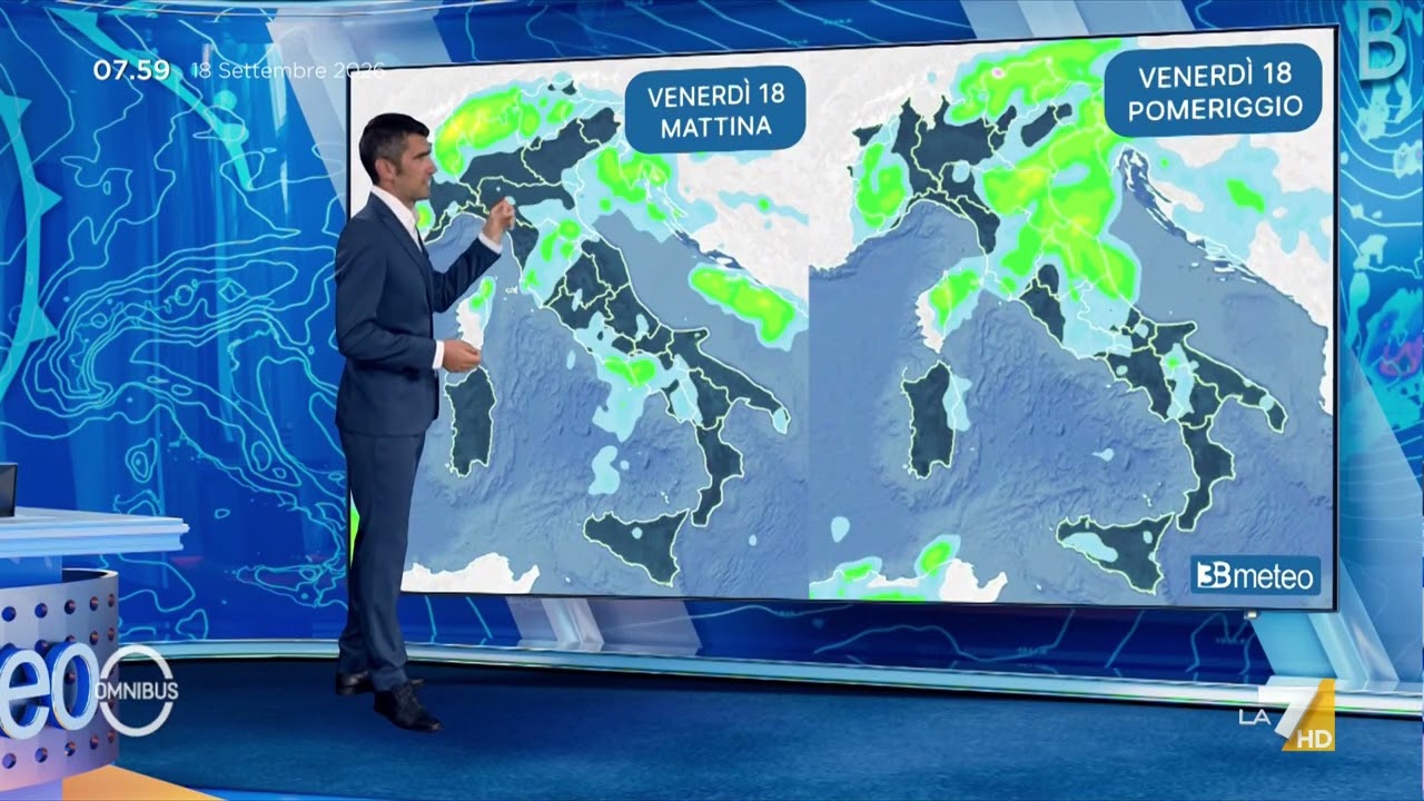 Meteo 18 settembre: temporali e pioggia in arrivo in tutta l'Italia