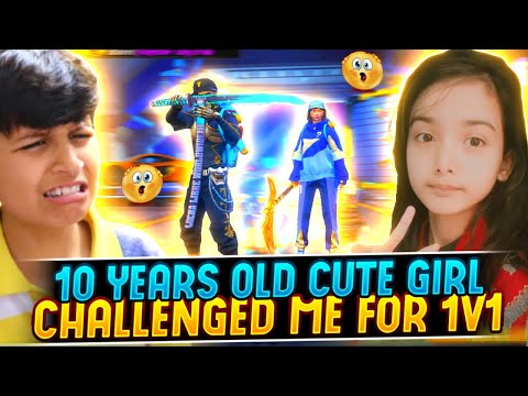10 YEARS OLD CUTE GIRL CHALLENGED ME FOR 1V1 😱