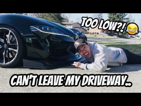 INSANE Carbon Fiber Lip & Chassis Mounted Splitter install on my SUPRA! 👀 SAYBER DESIGN