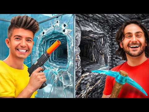 100 Layers of BULLETPROOF GLASS vs BEDROCK - EXTENDED