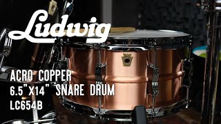 Video thumbnail for Ludwig Acro Copper 6.5X14 Snare Drum LC654B by Ludwig Drums