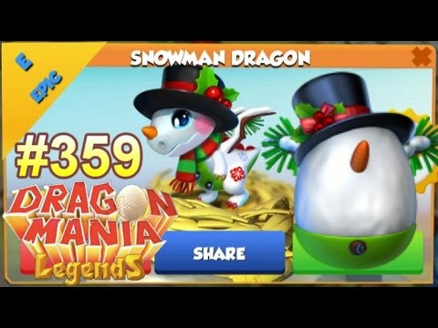 SNOWMAN DRAGON HATCHING + Luck Dragon Breeding! - Dragon Mania Legends #359