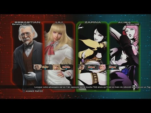 TEKKEN TAG 2 ONLINE : LILI (SEBASTIAN) VS ZAFINA (ALISA) SOLO/TAG
