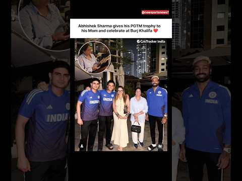 Abhishek Sharma Gives His POTM trophy to his Mom ❤️🥰