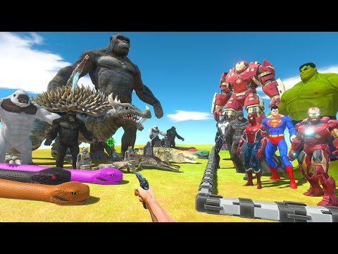 FPS Avatar Rescues Superheroes and Fights Reptiles and Primates - Animal Revolt Battle Simulator