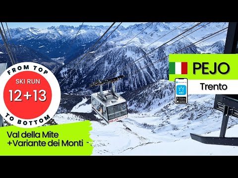 Pejo 3000 Italy / ski run 12+13 Monti, from top to bottom