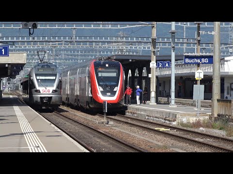 IR 13 in Buchs SG - Bahnverkehr in Buchs - S4 nach St. Gallen