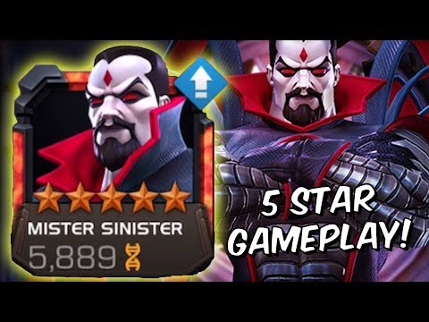 5 Star Mister Sinister Rank Up & Gameplay - Marvel Contest of Champions