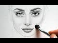 Drawing And Shading A Girl Female Face My SKETCHBOOK Practice