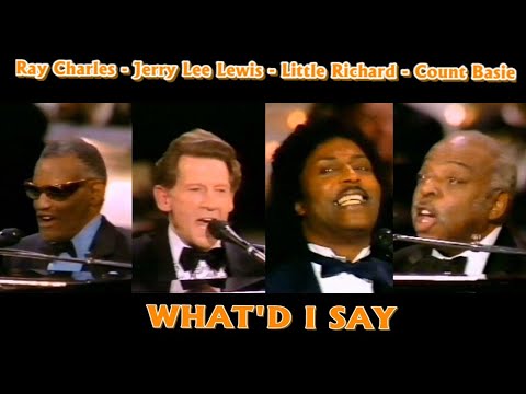 Little RIchard, Ray Charles, Jerry Lee Lewis, Count Basie - What'd I Say (Live 1983 25th Grammy's)