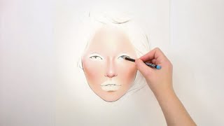 Makeup Face Charts Printable, Makeup Face Template, Blank Face Templates  for Makeup, Facecharts Makeup Practice Sheets