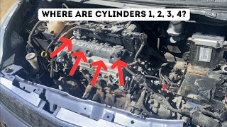 Cylinder and Ignition Coils Layout Chevrolet Spark 1.2L 2010-2015 Location