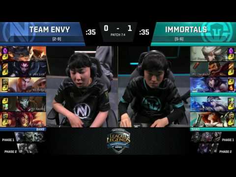 Immortals vs Envyus Highlights All Games   NA LCS W6D3 Spring 2017   IMT vs NV All Games