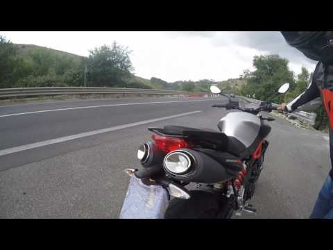 Aprilia Shiver 900 2017 walkaround, test, sound, acceleration, speed, on board camera