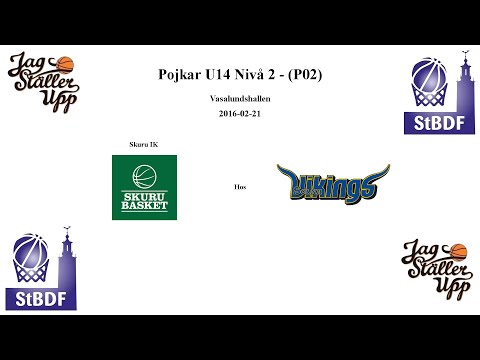 Skuru Basket (P02 Boo) mot Solna Vikings (P03) - 2016-02-21