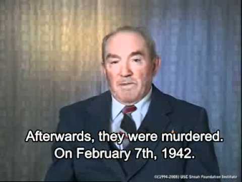 Testimony of Boris Romanov about the mass murder of the Jews from Gusino in Russia