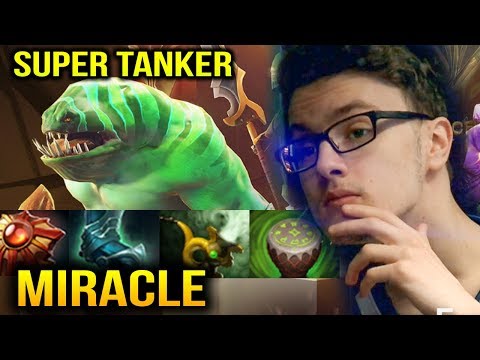 MIRACLE: Tidehunter SUPER TANKER Dota 2 Plus 7.10