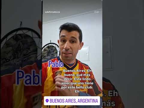 Pablo Pouessel desde Berazategui Buenos Aires Tifoso del Lecce