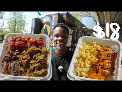 3 Meat Jamaican Lunch Box in NYC | Oxtail, Jerk, Curry Goat | Jamaican Street Food Truck