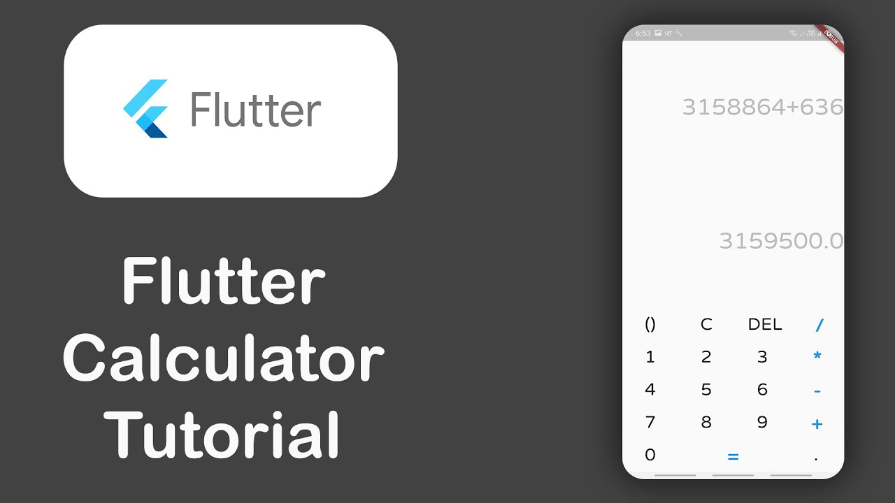 Flutter calculator tutorial 2020