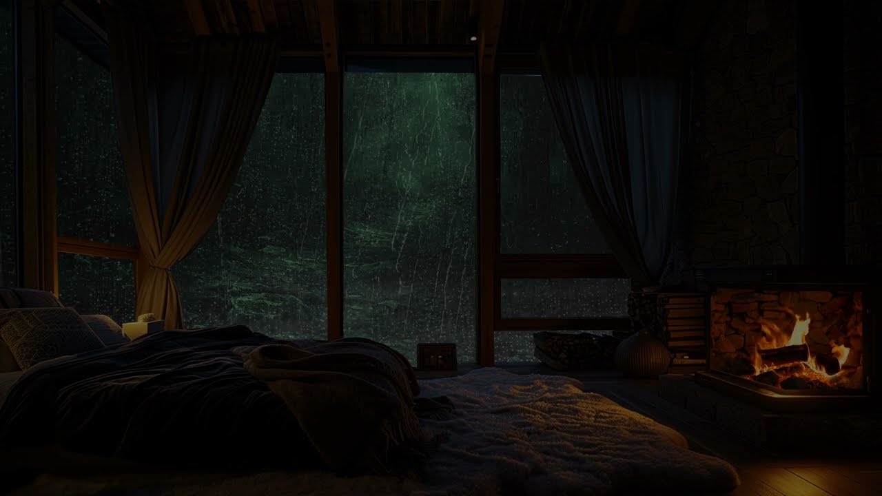 Cozy Attic Ambience & Soft Rain Sounds 🌧️ Thunderstorms & Warm Crackles for Deep Sleep