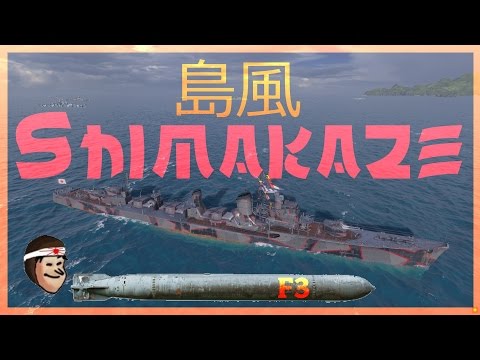 F3 Shimakaze defending  Okinawa - 205K DMG/16K XP/1.1Mio.credits - World of Warships