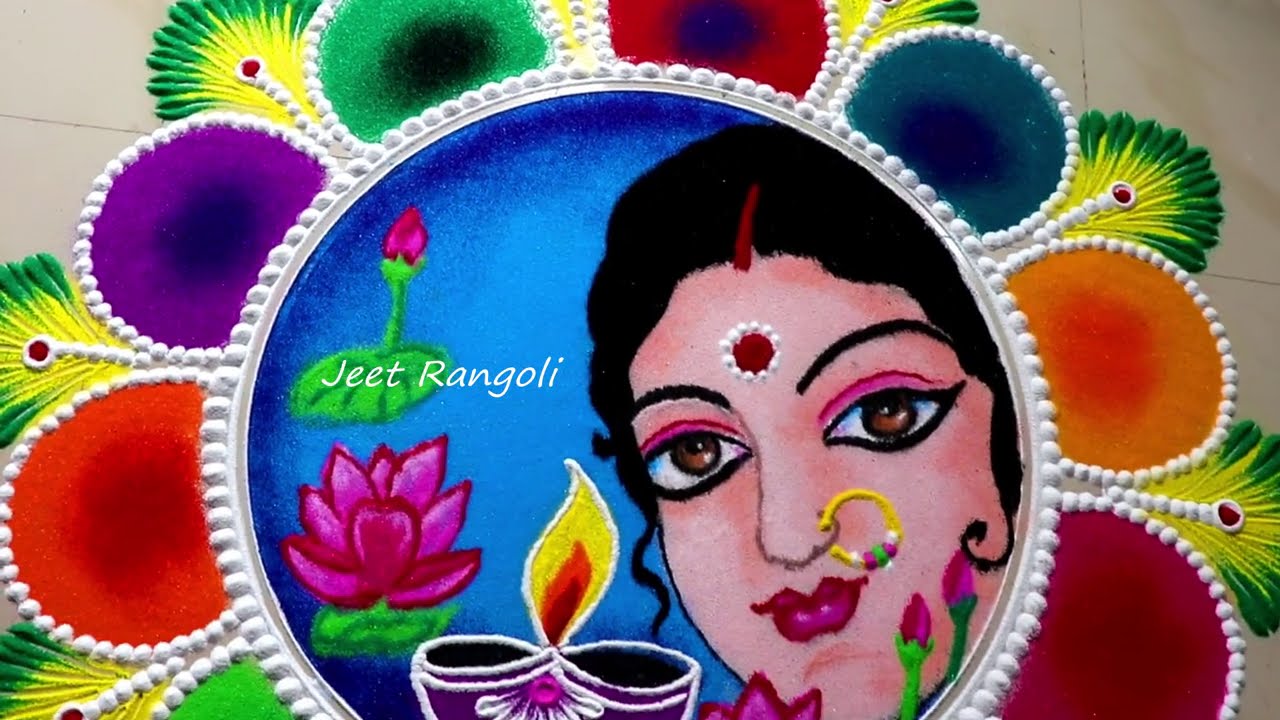 beautiful and attractive rangoli design for diwali by jeet rangoli