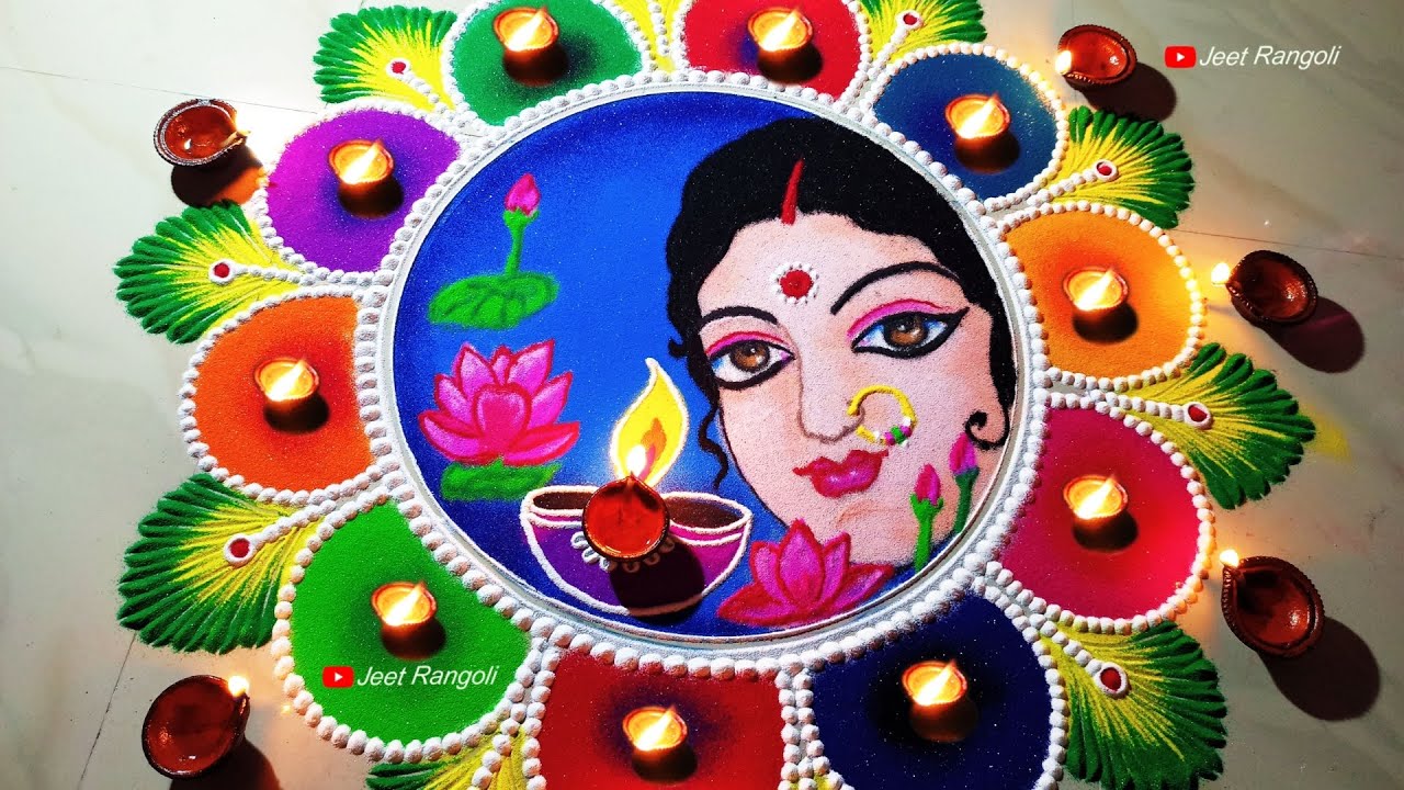 Beautiful and attractive rangoli design for diwali by jeet rangoli