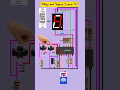 #diy 7-Segment Counter Display | Using CD4026BE With Reset Push Button | No Arduino #shorts #tech